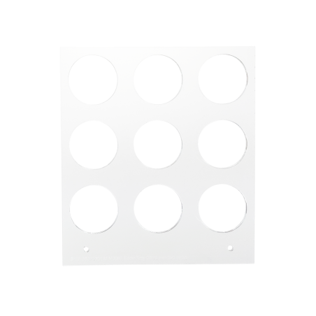 Plateau carré  Pour Imprimante Eddie de 12 cm - 30/40 mm cercles 3 x 3