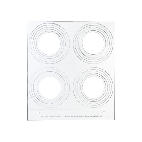 Plato cuadrado para impresora Eddie de 12 cm - 55-30 mm círculos de 5 mm