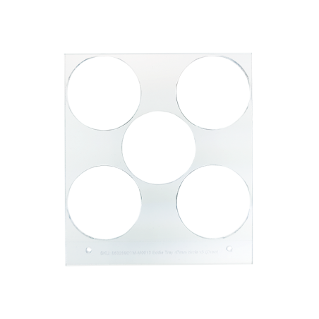 Plateau carré  Pour Imprimante Eddie de 12 cm - 47 mm 5 cercles (Oreo)