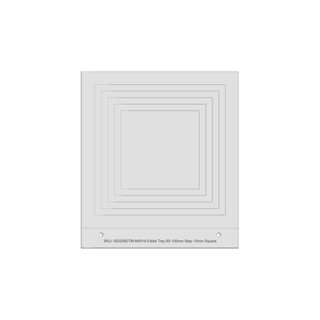 Plateau carré de 12cm cookies, biscuits de 60 à 100 mm Imprimante DTM Eddie