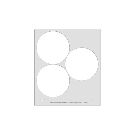 Bandeja cuadrada de 12 cm para 3 galletas de 60 mm Impresora DTM Eddie