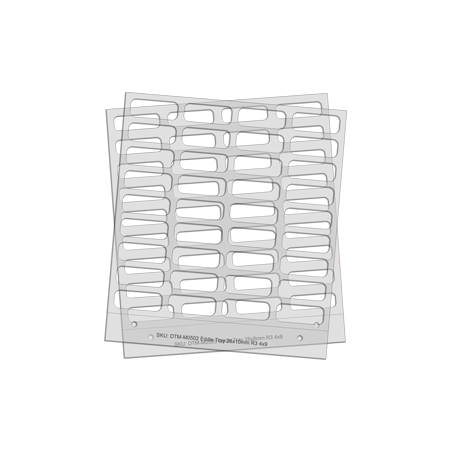 Plato cuadrado de 12 cm para 36 pastillas de 26x10 mm y 25x8 mm Impresora DTM Eddie