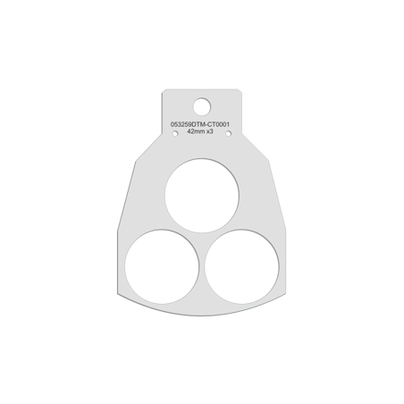 Plateau carrousel pour 3 biscuits 42mm Imprimante DTM Eddie (12 pièces)