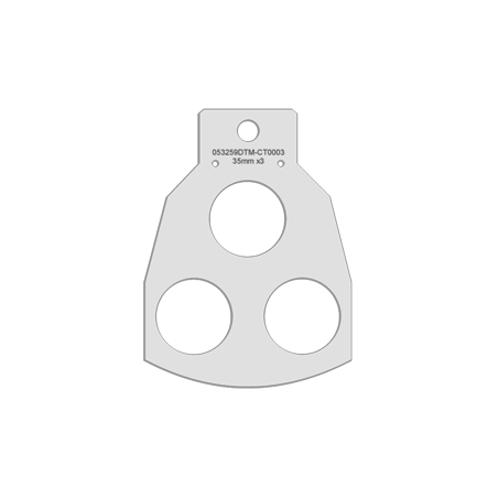 Plataforma giratoria para 3 galletas de 35 mm Impresora DTM Eddie (12 piezas)