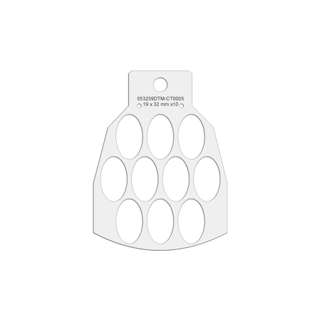 Plato giratorio para caramelos 19x32mm Impresora DTM Eddie (12 piezas)