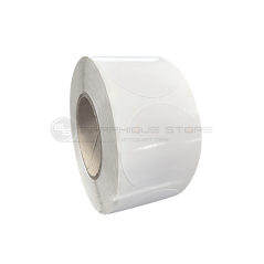 Etiquetas redondas diam. 150 mm / Papel blanco brillante / Bobina desprendible de 425 etiquetas GS