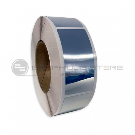 Etiquettes 40x85 mm / Polypro argent brillant / Bobine échenillée de 1000 étiquettes