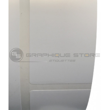 Etiquetas en blanco 30x122mm / Papel Polypro satinado / Rollo despegable de 1000 etiquetas GS