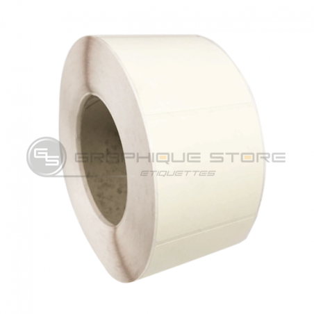 Etiquettes 105x60mm / Papier centaure ivoire / Bobine échenillée de 1000 étiquettes GS