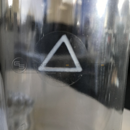 Etiquettes de danger diam. 20 mm Triangle TACTILE 16 mm  / PP transparent / Bobine échenillée de 2500 étiquettes GS