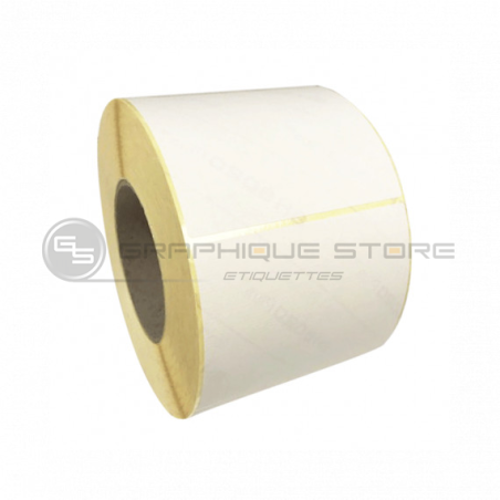 Etiquettes 100x70mm / Vergé ivoire / Bobine échenillée de 1000 étiquettes GS