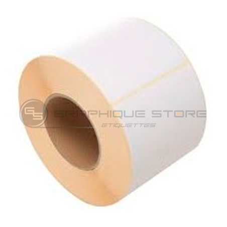Etiquettes 80X60mm / Centaure Blanc / bobine échenillée de 2000 étiquettes GS