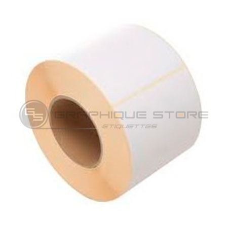 Etiquetas 40x115mm / Papel blanco brillante / bobina desbobinada de 1.000 etiquetas GS