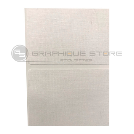 Etiquettes en tissus (coton) 102x76mm / Ivoire / Bobine de 450 étiq.