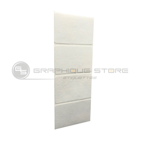 Etiquettes en tissus (coton) 102x76mm / Ivoire / Bobine de 450 étiq.