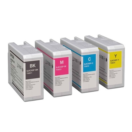 Pack Tintas Epson ColorWorks D6000/D6500 (80ml)