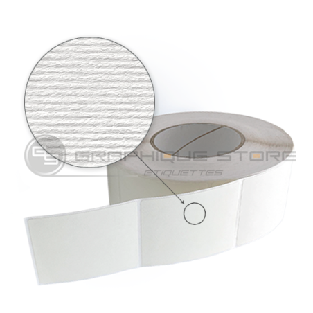 Bobine d'étiquettes 30x60mm / Sable blanc / Bobine échenillée de 1000 étiquettes GS